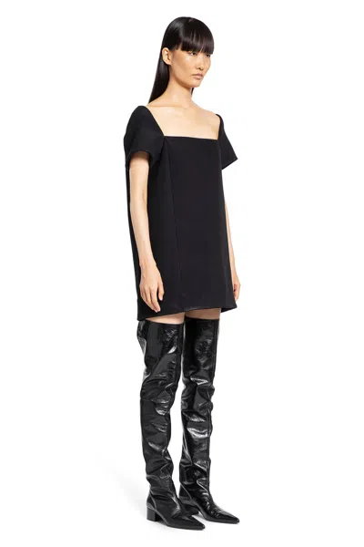Khaite Benji Black Polyester Blend Dress In Black