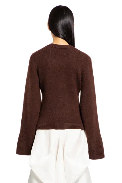 Khaite Scarlet Cashmere Cardigan In Brown