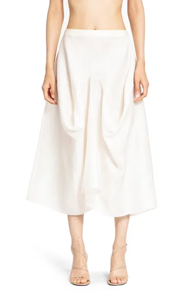 Khaite Woman Off-white Skirts In Off-white