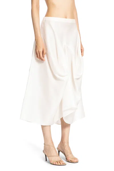 Khaite Woman Off-white Skirts In Off-white