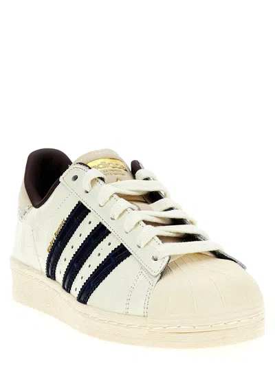 Adidas Originals X Wales Bonner Leather Superstar Sneakers In White