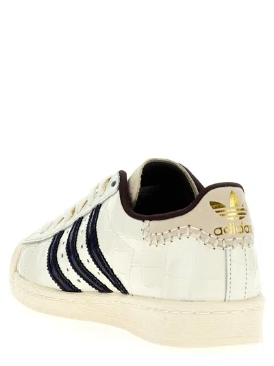Adidas Originals X Wales Bonner Leather Superstar Sneakers In White