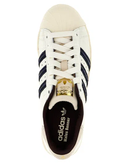Adidas Originals X Wales Bonner Leather Superstar Sneakers In White
