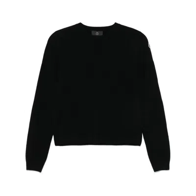 Moncler X Rick Owens Round Neck Sweater In Black
