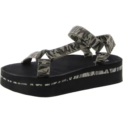 Not Rated Cayucos Womens Ankle Strap Slip On Platform Sandals In Green