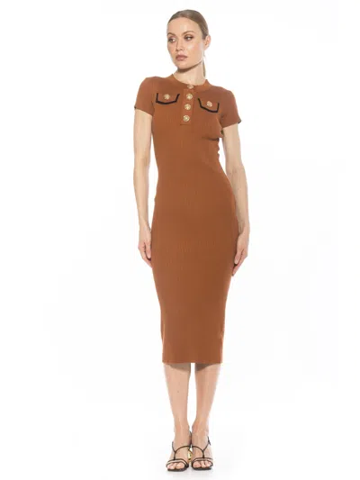 Alexia Admor Rhys Dress In Brown
