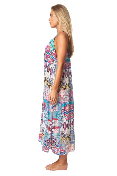 La Moda Clothing Women's Print Cover Up Maxi Dress In Multi