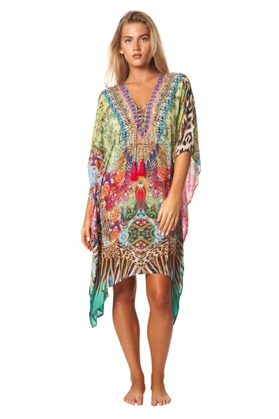 La Moda Clothing Sia Short Kaftan In Multi