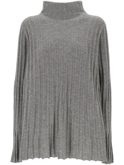 Hemisphere Ribbed Roll-neck Sweater In Multicolor