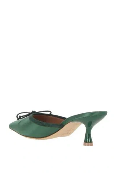 Malone Souliers X Tabitha Simmons Women's Rose Pointed Toe Mules In Green