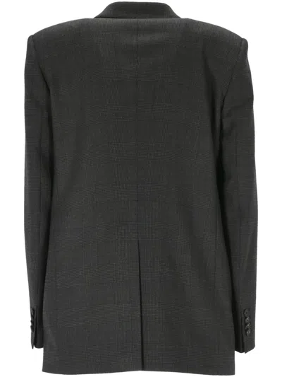 Tagliatore Tailored Black Blazer With Double-breasted Design And Structured Lapel In Black
