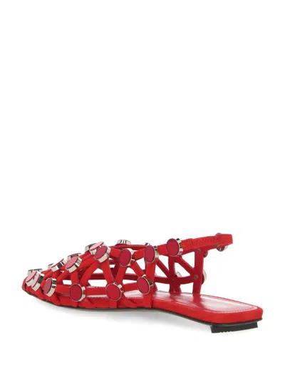 Attico Ballerina ''grid'' Red In Red
