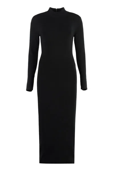 Michael Kors Stretch Dress Mixed Wool In Black