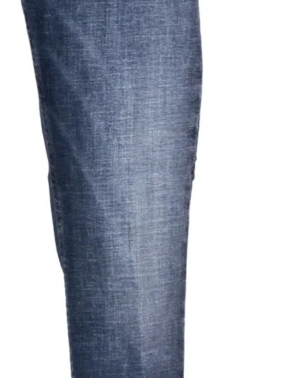 Dondup Denim Trousers With Belt Loops And Contrast Stitching In Multicolor