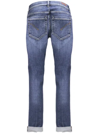 Dondup Denim Trousers With Belt Loops And Contrast Stitching In Multicolor