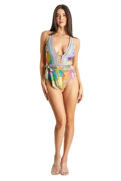 La Moda Clothing Mabel One Piece Swimsuit In Multi