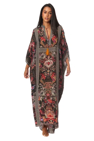 La Moda Clothing Women's Floral Tassled Cover Up Caftan In Multi