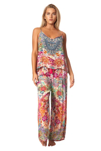 La Moda Clothing Sunset 2 Piece Pant Set In Multi