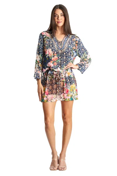 La Moda Clothing Sicilia Tunic Dress In Multi