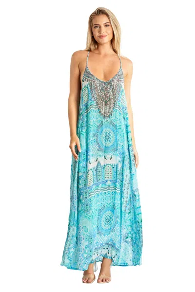La Moda Clothing Vida T-back Maxi Dress In Multi