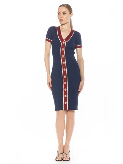 Alexia Admor Otto Dress In Blue