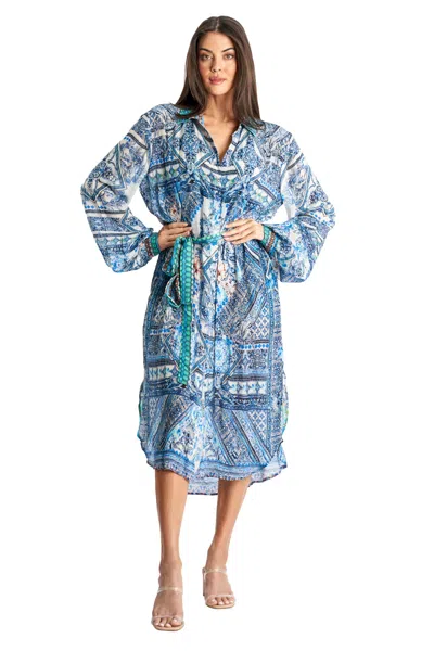 La Moda Clothing Flora Paradise Relaxed Overshirt In Multi