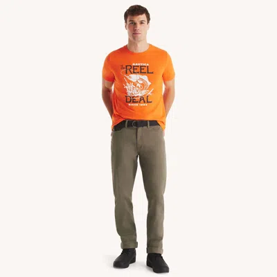 Nautica Mens Straight Fit Stretch Pant In Multi