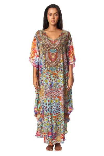 La Moda Clothing Willow Long Balloon Top In Multi