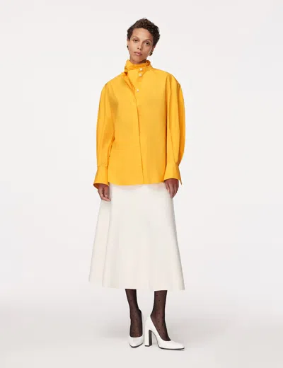 Another Tomorrow Detachable Bandana Blouse In Sun