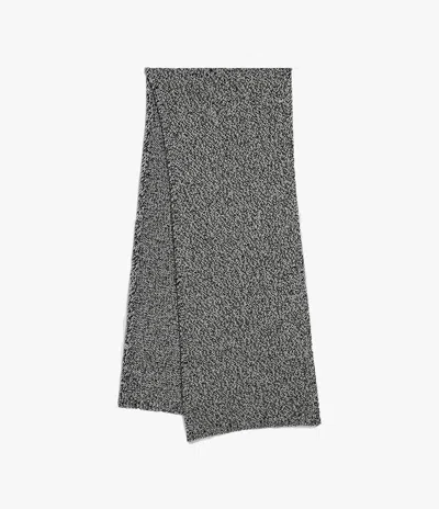 Another Tomorrow Cashmere Scarf In Black/ivory
