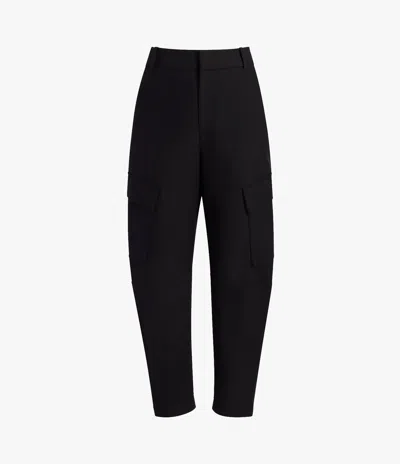Another Tomorrow Curved Cargo Pant In Black