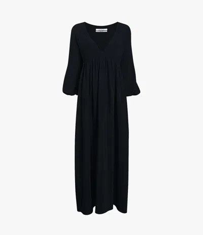 Another Tomorrow Empire Cocoon Dress In Black