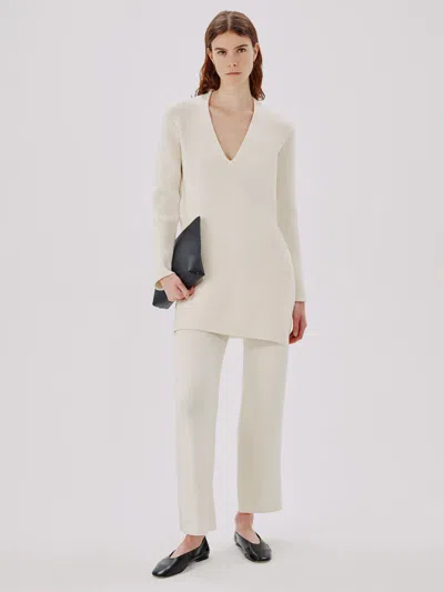 Another Tomorrow Rib Tunic In Cream