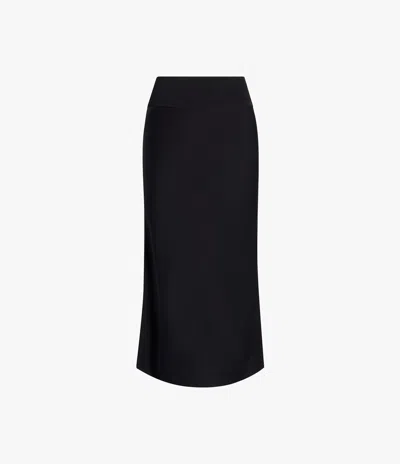 Another Tomorrow Bias Slip Skirt In Black