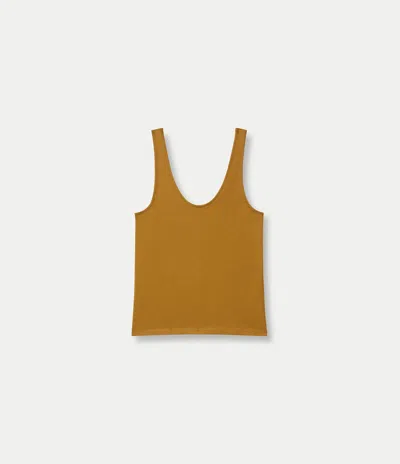 Another Tomorrow Slim Tank Top In Tapenade