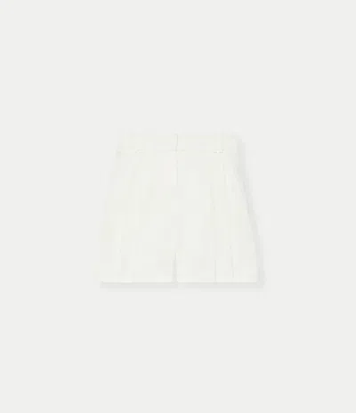 Another Tomorrow Pleated Short In White