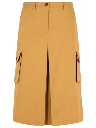 Maison Kitsuné Cotton Skirt Featuring Cargo Pockets