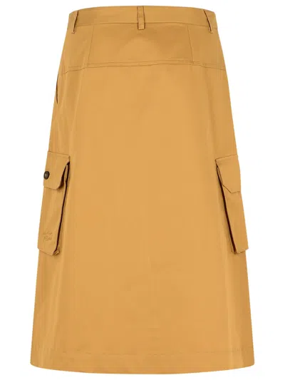 Maison Kitsuné Cotton Skirt Featuring Cargo Pockets