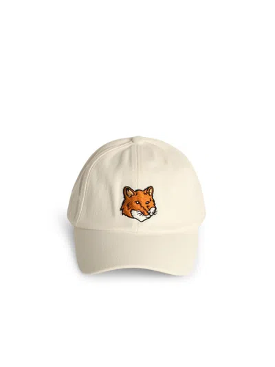 MAISON KITSUNÉ MAISON KITSUNÉ WHITE COTTON CAP 