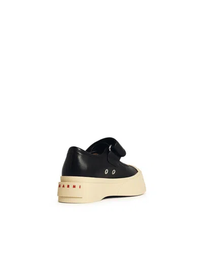 Shop Marni 'pablo' Black Lear Sneakers