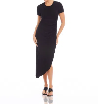 Fifteen Twenty Elena Asymmetric T-shirt Dress In Black