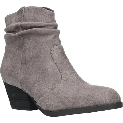 Bella Vita Helena Womens Round Toe Slouchy Booties In Grey