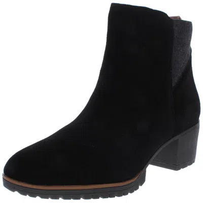 Dr. Scholl's Shoes Lively Womens Stretch Almond Toe Booties In Black