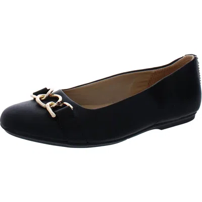Dr. Scholl's Shoes Wexley Adorn Womens Chain Slip On Ballet Flats In Black
