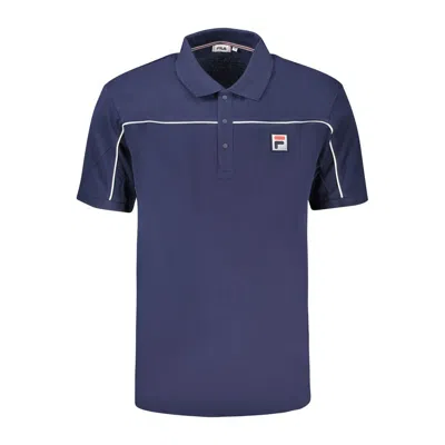 Fila Blue Cotton Men Polo Shirt In Blue