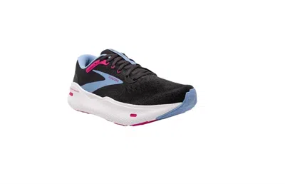 Brooks Women's Ghost Max Sneakers In Ebony/open Air/lilac Rose In Multi