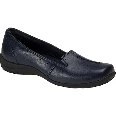 EASY STREET PURPOSE WOMENS FAUX LEATHER SQUARE TOE FLATS 