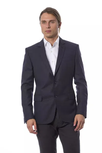 Verri Elegant Blue Wool Single-breasted Blazer In Blue