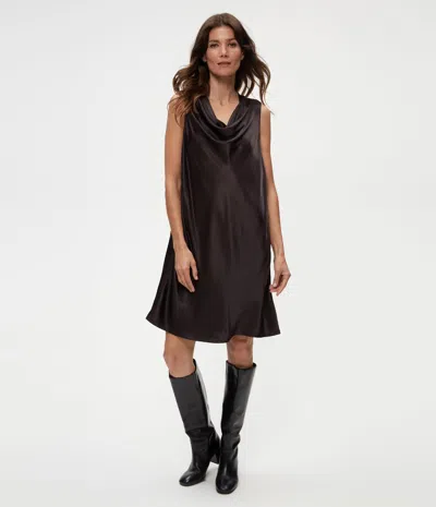 Michael Stars Tessa Cowl Neck Mini Dress In Java