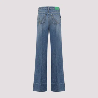 Shop Bottega Veneta Wide Leg Denim Jeans